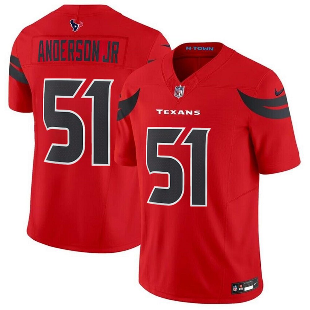 Men's Houston Texans #51 Will Anderson Jr. Red 2024 Alternate F.U.S.E Vapor Stitched jersey 1