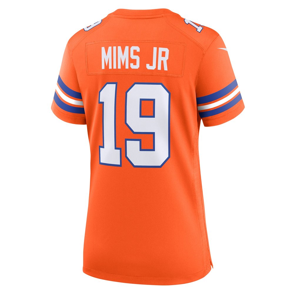 Women's Denver Broncos Marvin Mims Jr Orange Mile High Collection 1977 Throwback Player Game Jersey 3