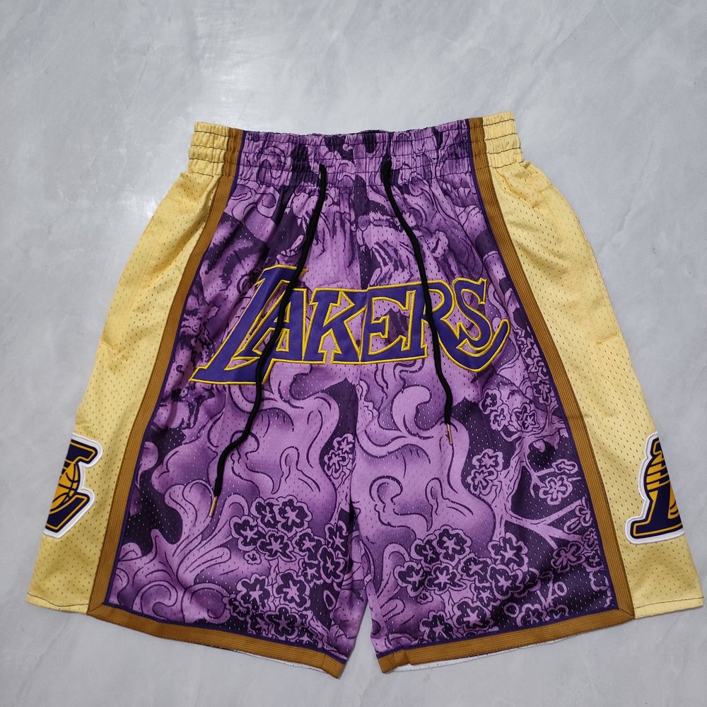 Los Angeles Lakers Purple Shorts 1