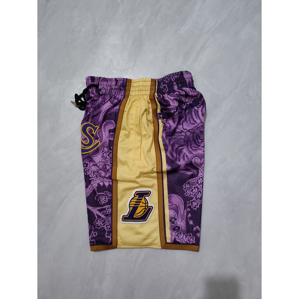 Los Angeles Lakers Purple Shorts 4