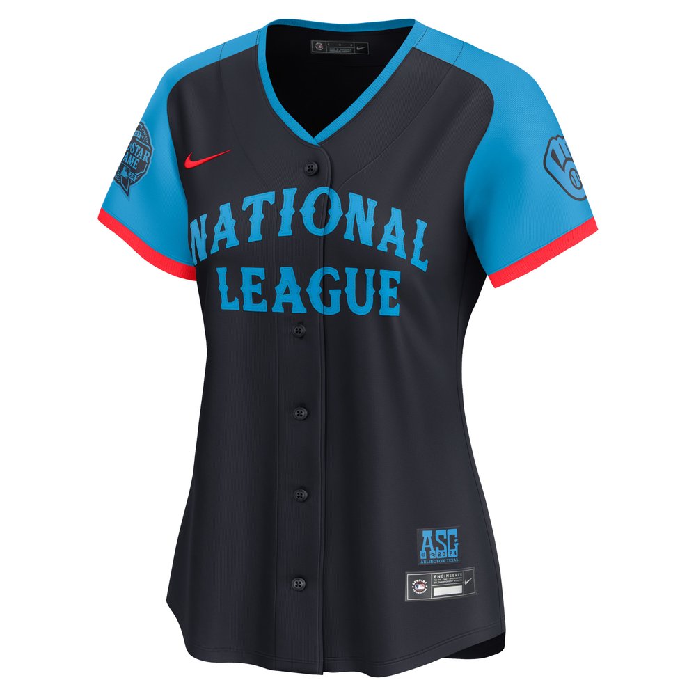 Women's National League Christian Yelich Navy 2024 MLB All-Star Game Limited Player Jersey 2