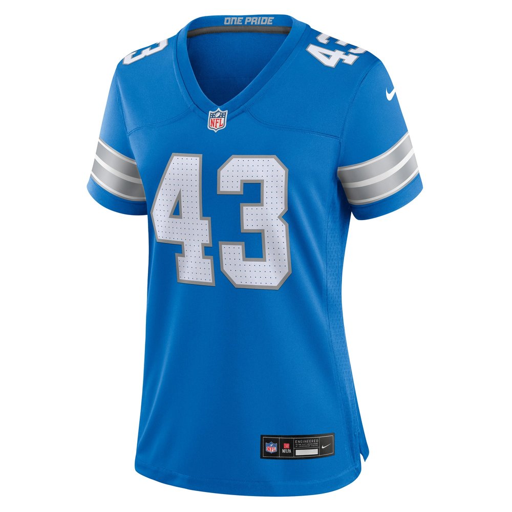 Women's Detroit Lions James Turner Blue Game Jersey 2