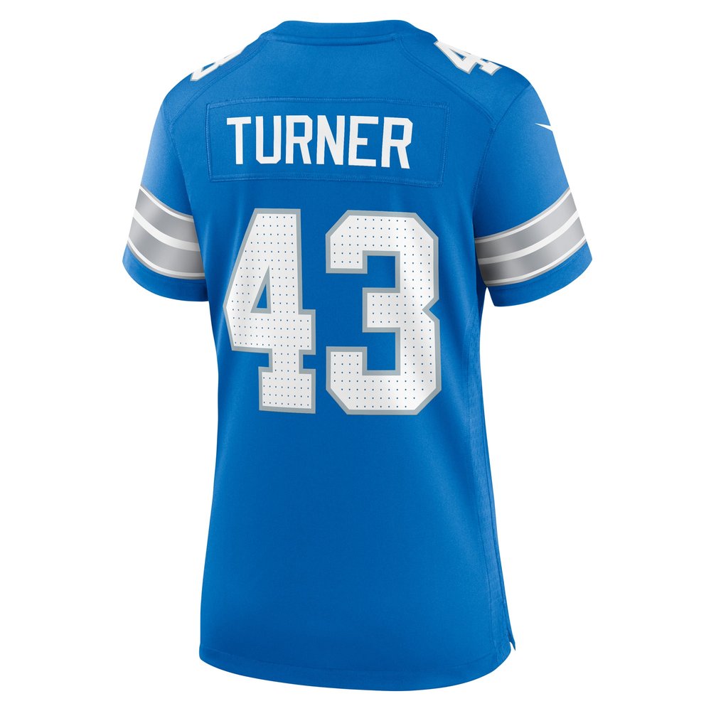 Women's Detroit Lions James Turner Blue Game Jersey 3