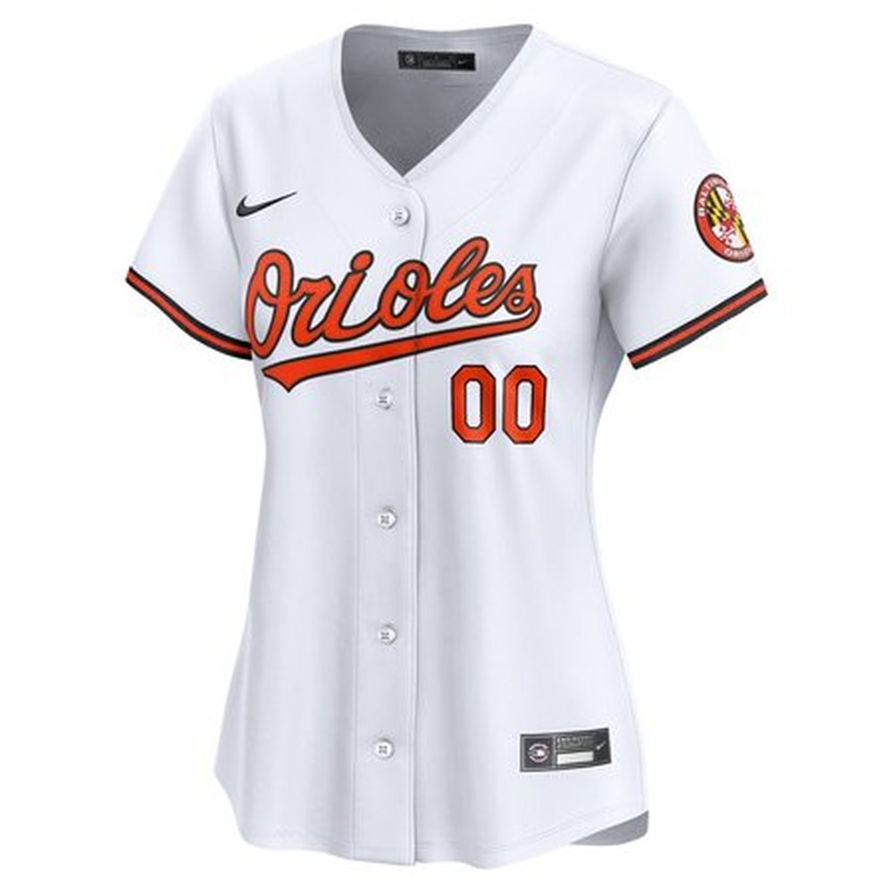 Women's Baltimore Orioles White Home Limited Custom Jersey 2