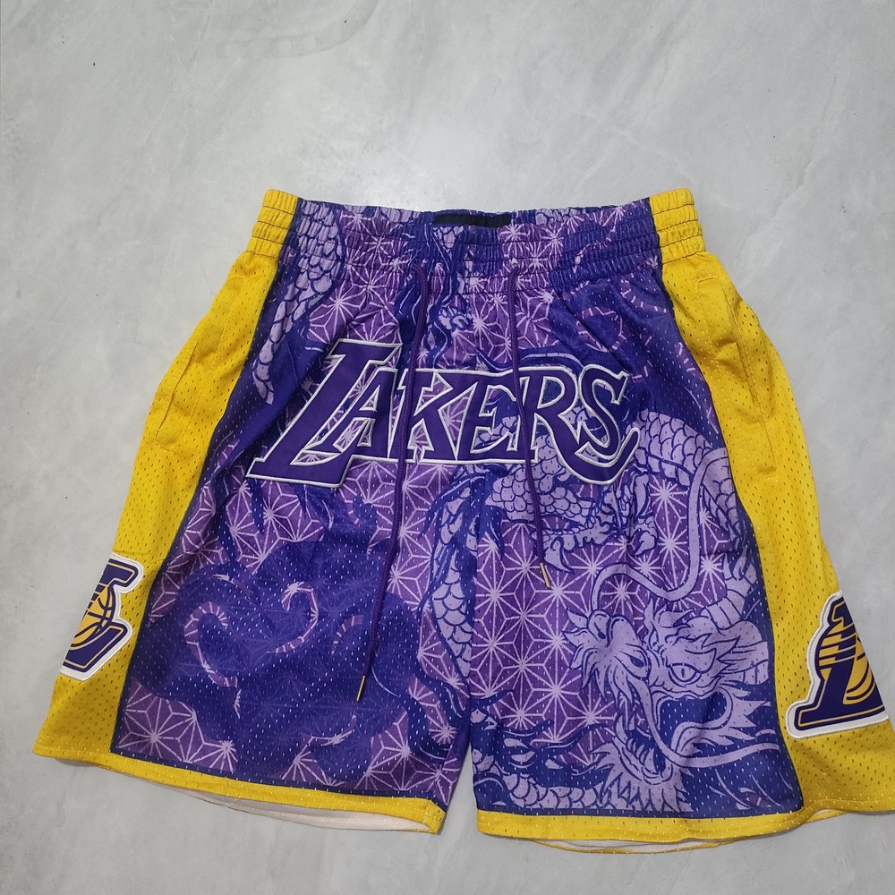 Los Angeles Lakers Purple Shorts 1