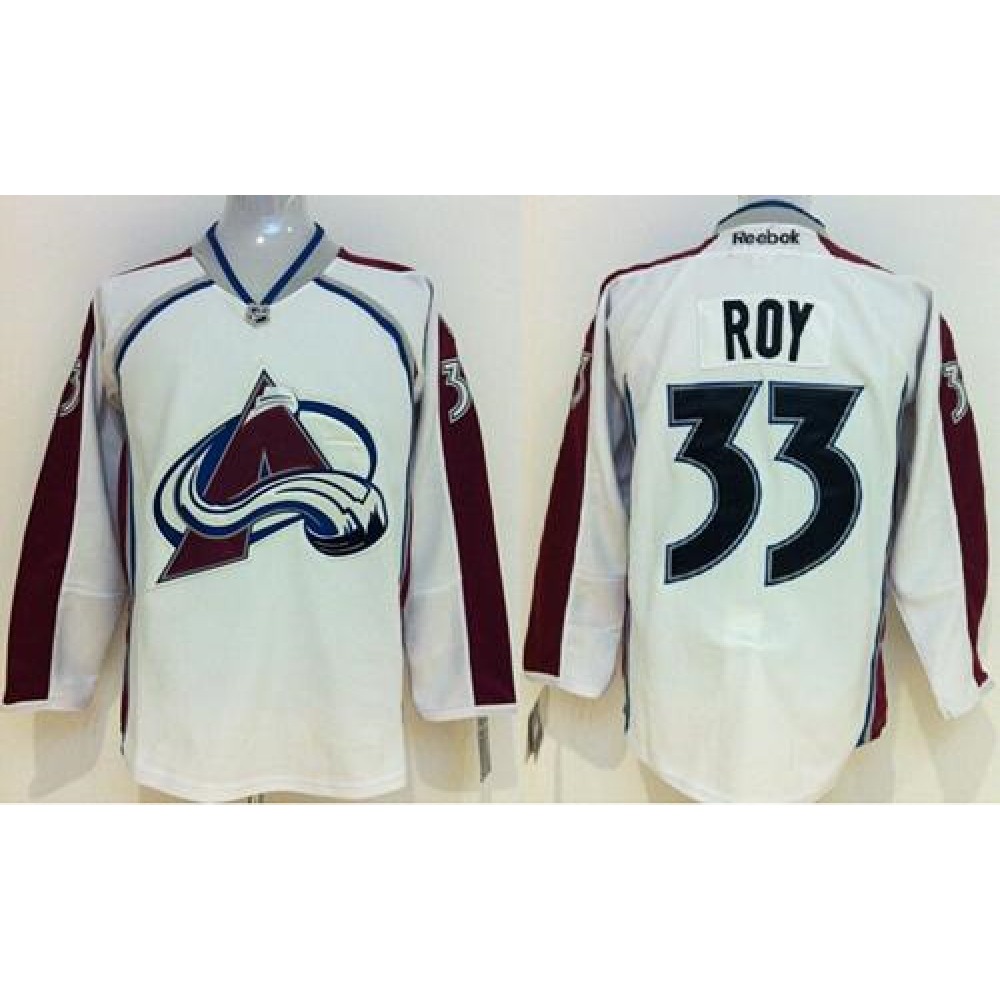 Avalanche #33 Patrick Roy White Stitched Youth NHL Jersey 1