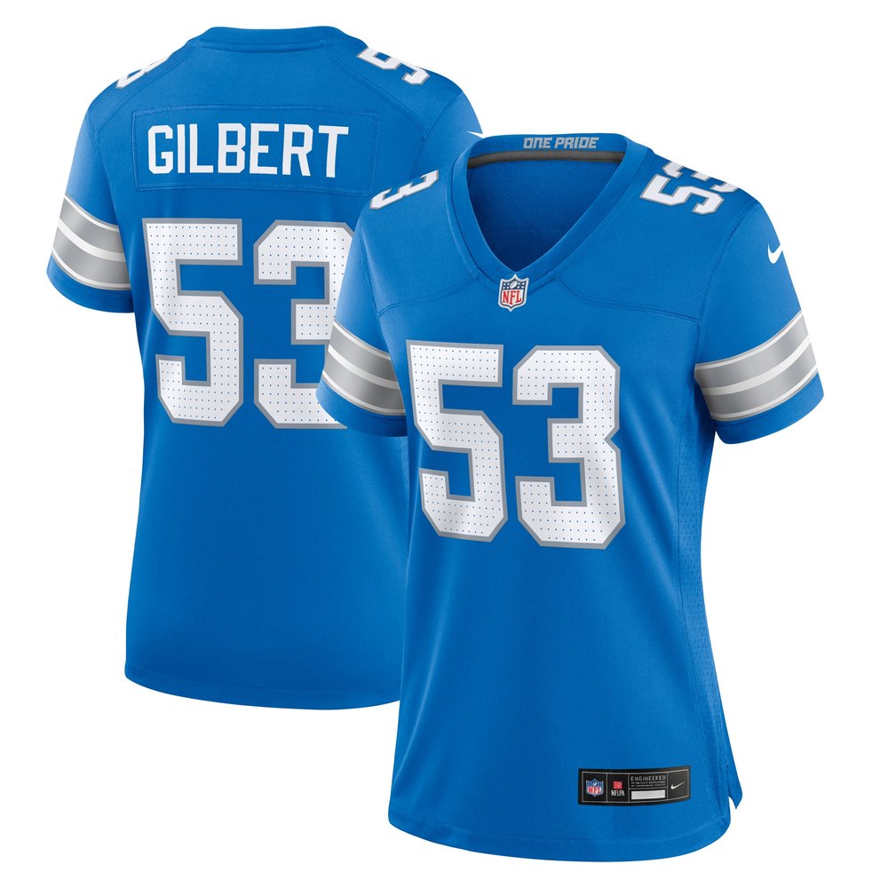 Women's Detroit Lions DaRon Gilbert Blue Game Jersey 1