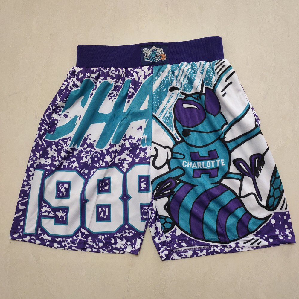 Charlotte Hornets Blue Shorts 1