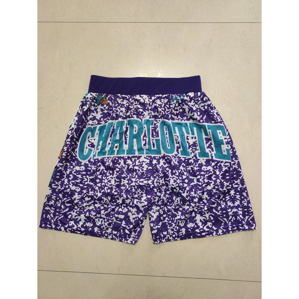 Charlotte Hornets Blue Shorts 4