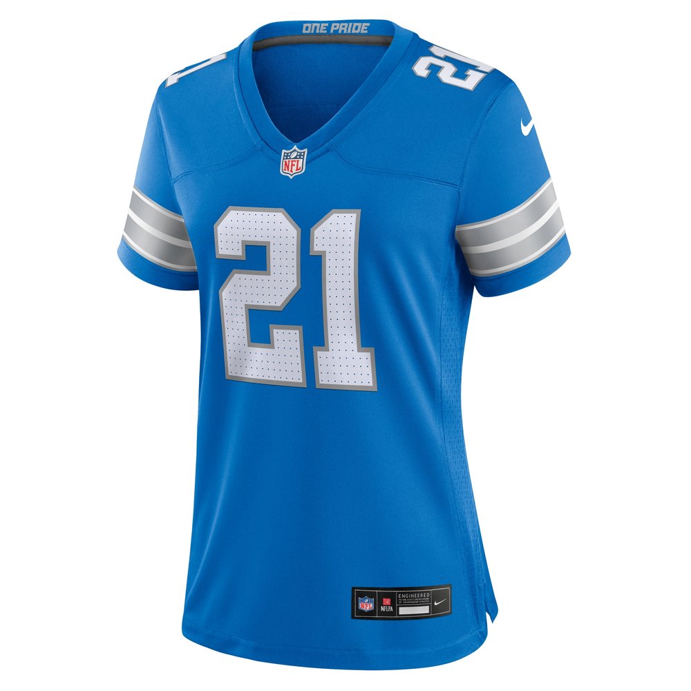 Women's Detroit Lions Amik Robertson Blue Team Game Jersey 2