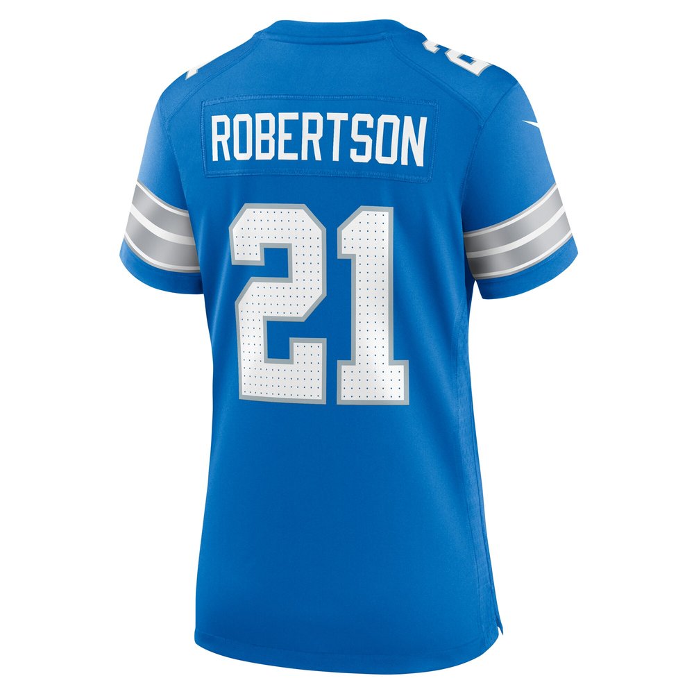 Women's Detroit Lions Amik Robertson Blue Team Game Jersey 3
