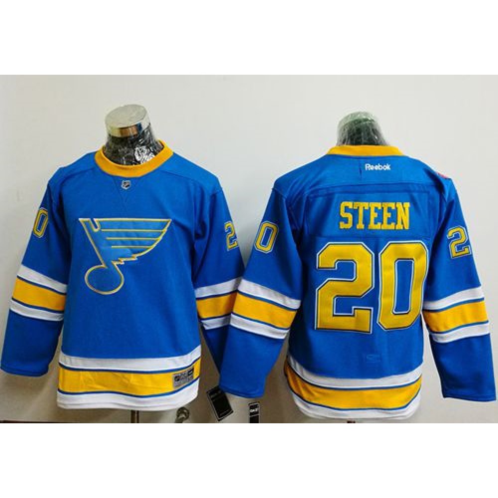 Blues #20 Alexander Steen Light Blue 2017 Winter Classic Stitched Youth NHL Jersey 1