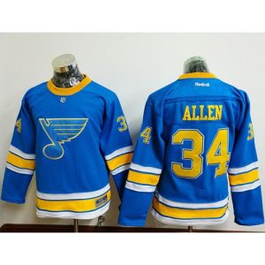 Blues #34 Jake Allen Light Blue 2017 Winter Classic Stitched Youth NHL Jersey