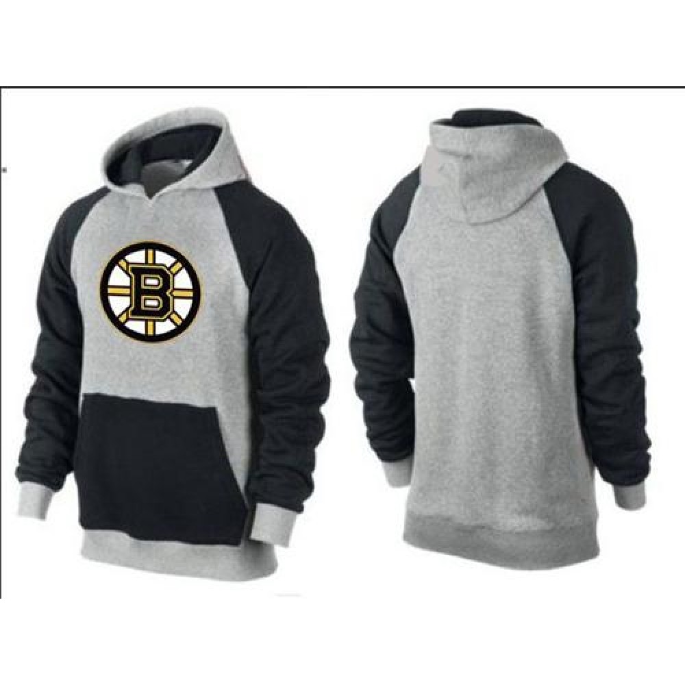 Boston Bruins Pullover Hoodie Grey & Black 1