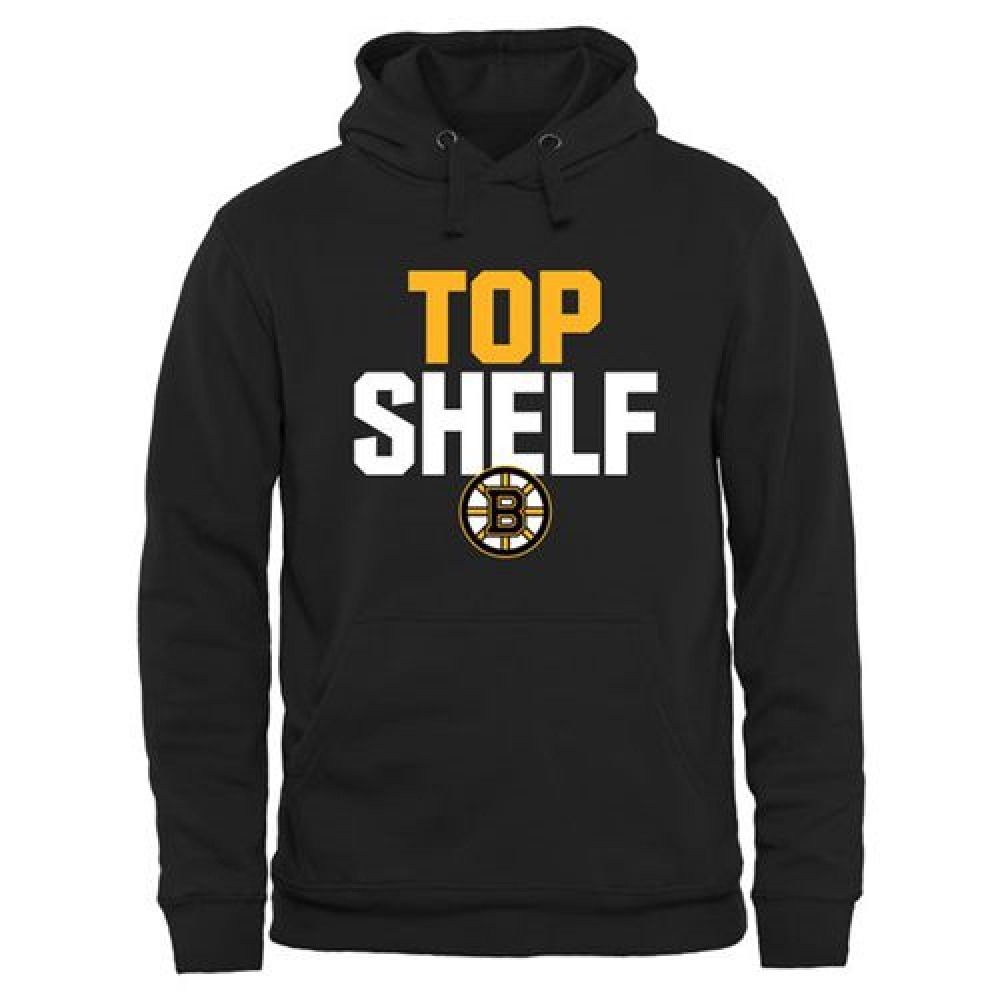 Boston Bruins Top Shelf Pullover Hoodie Black 1