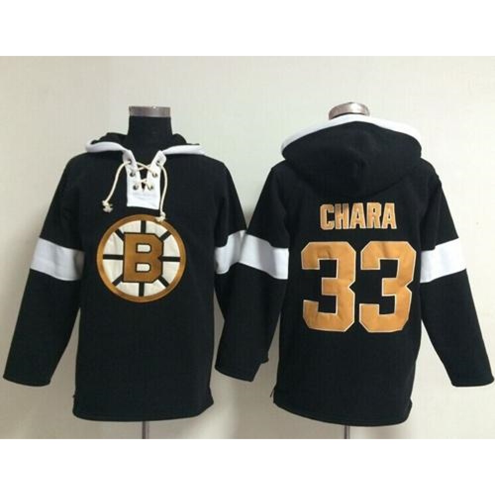 Bruins #33 Zdeno Chara Black NHL Pullover Hoodie 1