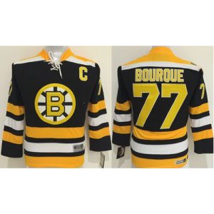 Bruins #77 Ray Bourque Black CCM Youth Stitched NHL Jersey