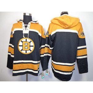 Bruins Blank Black Sawyer Hooded Sweatshirt Stitched NHL Jersey