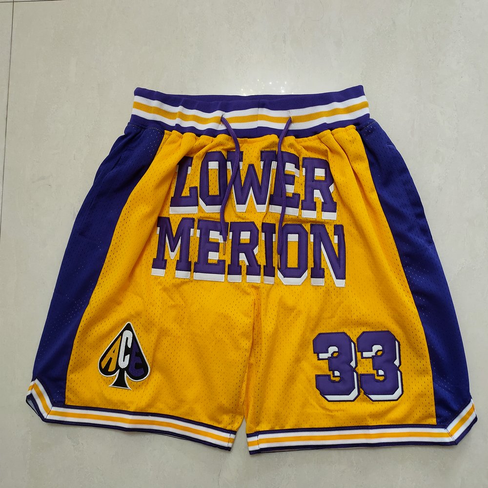 Los Angeles Lakers Yellow Shorts 1