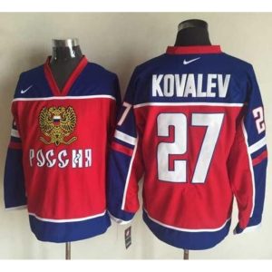 Canadiens #27 Alexei Kovalev Red/Blue Stitched NHL Jersey
