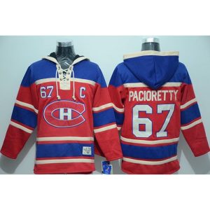 Canadiens #67 Max Pacioretty Red Sawyer Hooded Sweatshirt Stitched NHL Jersey