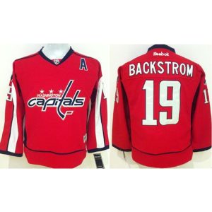 Capitals #19 Nicklas Backstrom Stitched Red Youth NHL Jersey