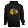 Chicago Blackhawks Old Time Hockey Big Logo with Crest Pullover Hoodie Black