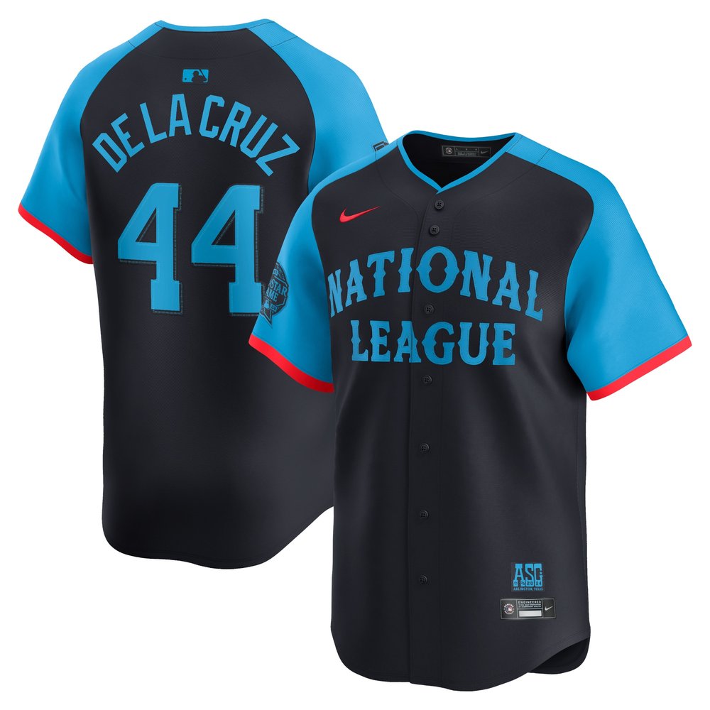 Men's National League Elly De La Cruz Navy 2024 MLB All-Star Game Limited Player Jersey 1