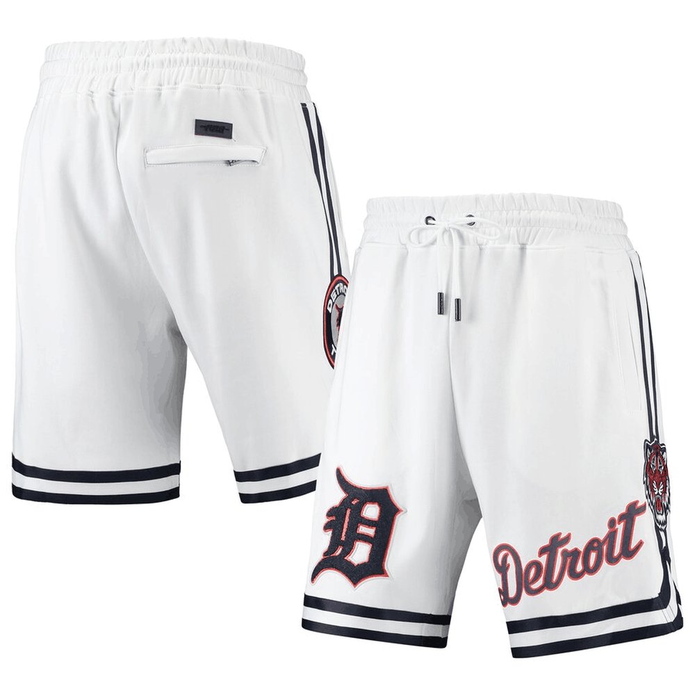 Detroit Tigers White Shorts 1