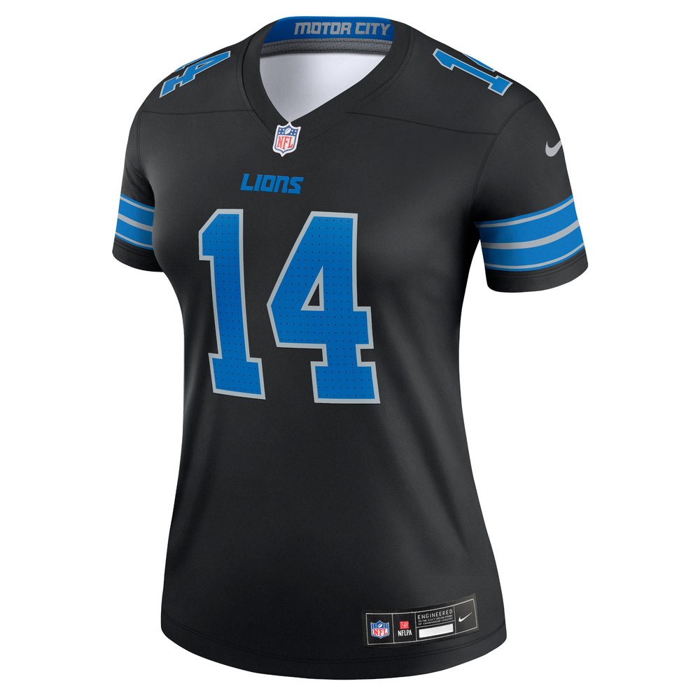 Women's Detroit Lions #14 Amon-Ra St. Brown Black Legend Jersey 2