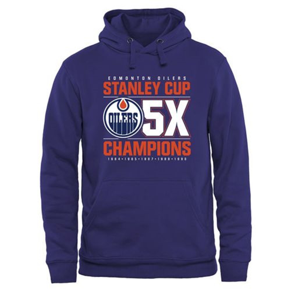 Edmonton Oilers Rinkside Victor Pullover Hoodie Royal 1