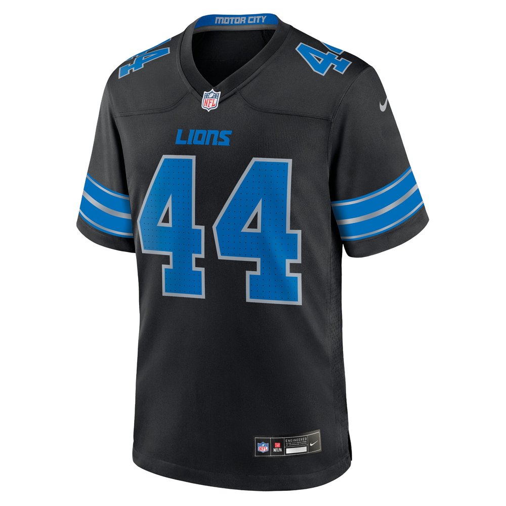 Men's Detroit Lions Malcolm Rodriguez Black 2nd Alternate Game Jersey 2