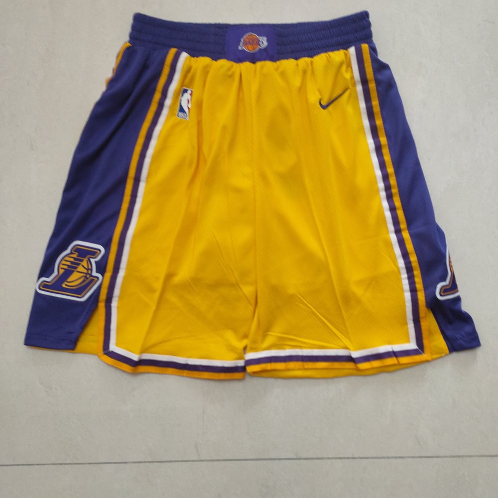 Los Angeles Lakers Yellow Shorts 1