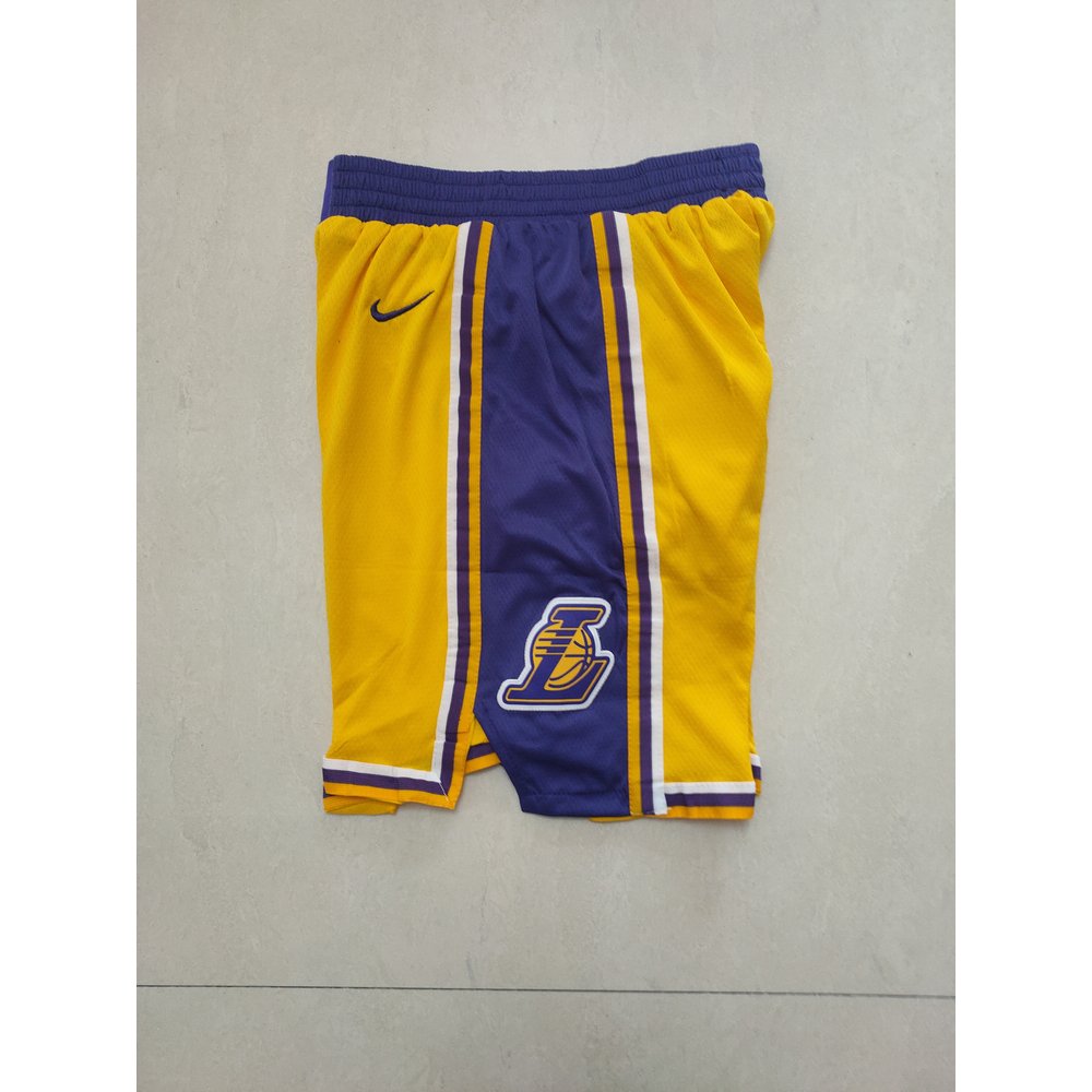 Los Angeles Lakers Yellow Shorts 4