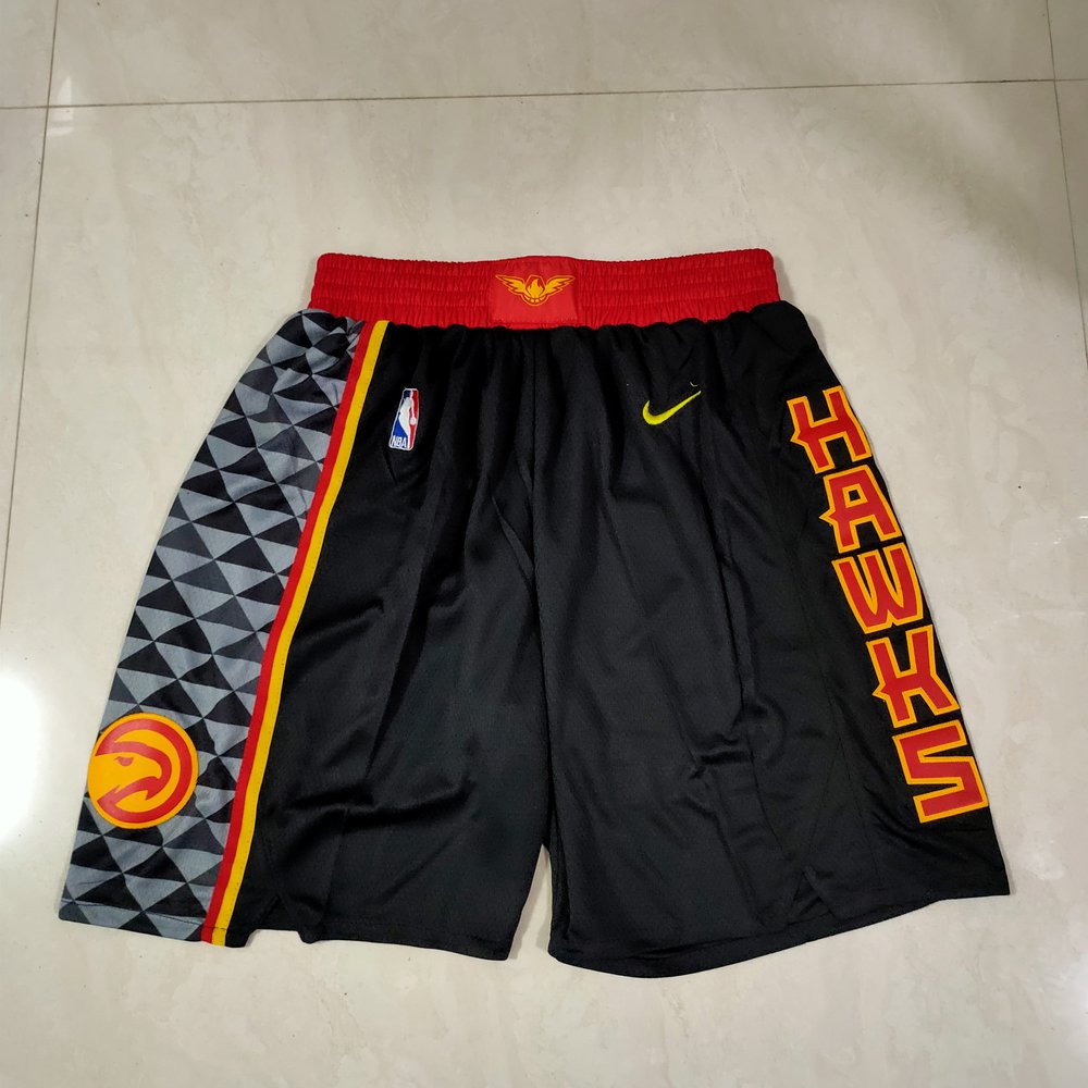 Atlanta Hawks Black Shorts 1
