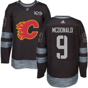 Flames #9 Lanny McDonald Black 1917-2017 100th Anniversary Stitched NHL Jersey