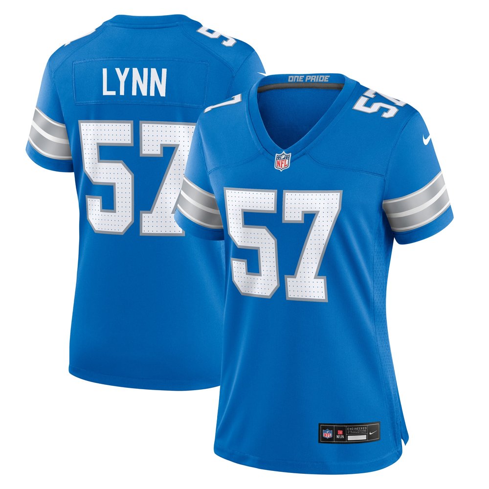 Women's Detroit Lions #57 Nate Lynn Blue Game Jersey 1