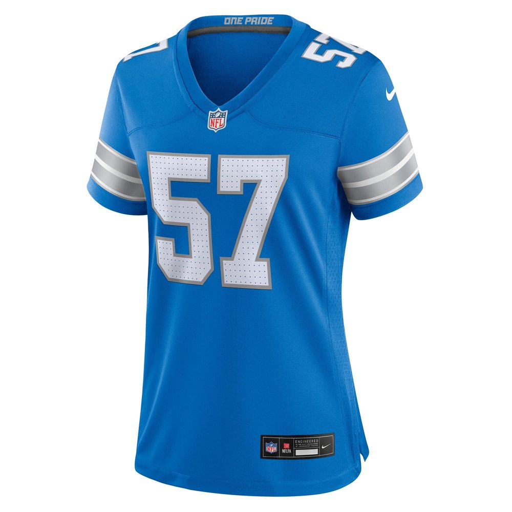 Women's Detroit Lions #57 Nate Lynn Blue Game Jersey 2