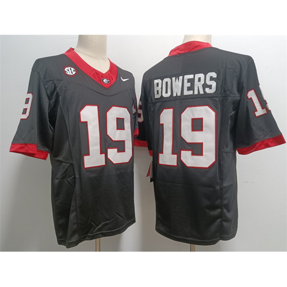 Georgia Bulldogs #19 Brock Bowers Black Stitched Jersey 1