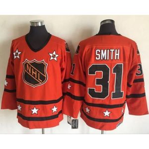 Islanders #31 Billy Smith Orange All Star CCM Throwback Stitched NHL Jersey