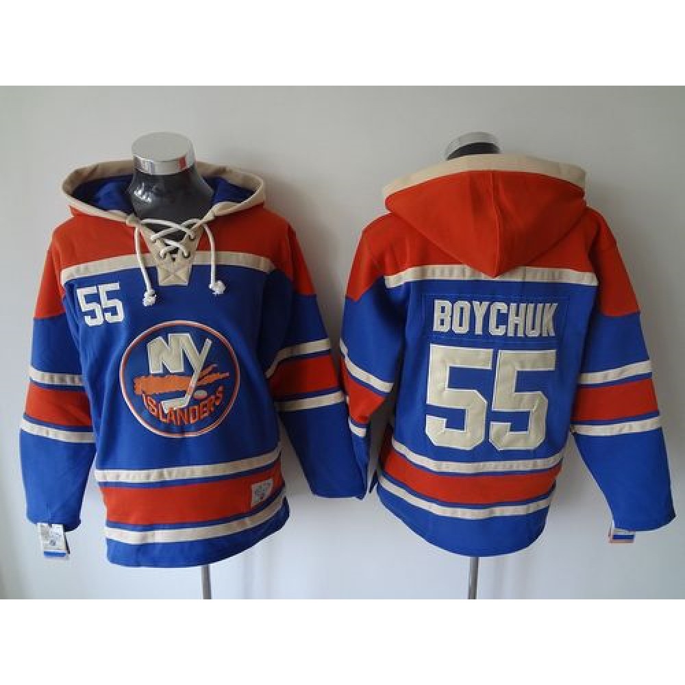 Islanders #55 Johnny Boychuk Baby Blue Sawyer Hooded Sweatshirt Stitched NHL Jersey 1