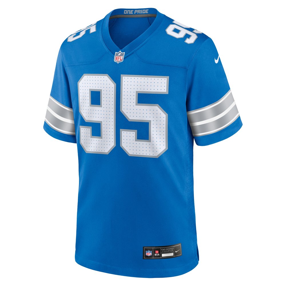 Men's Detroit Lions Mathieu Betts Blue Game Jersey 2