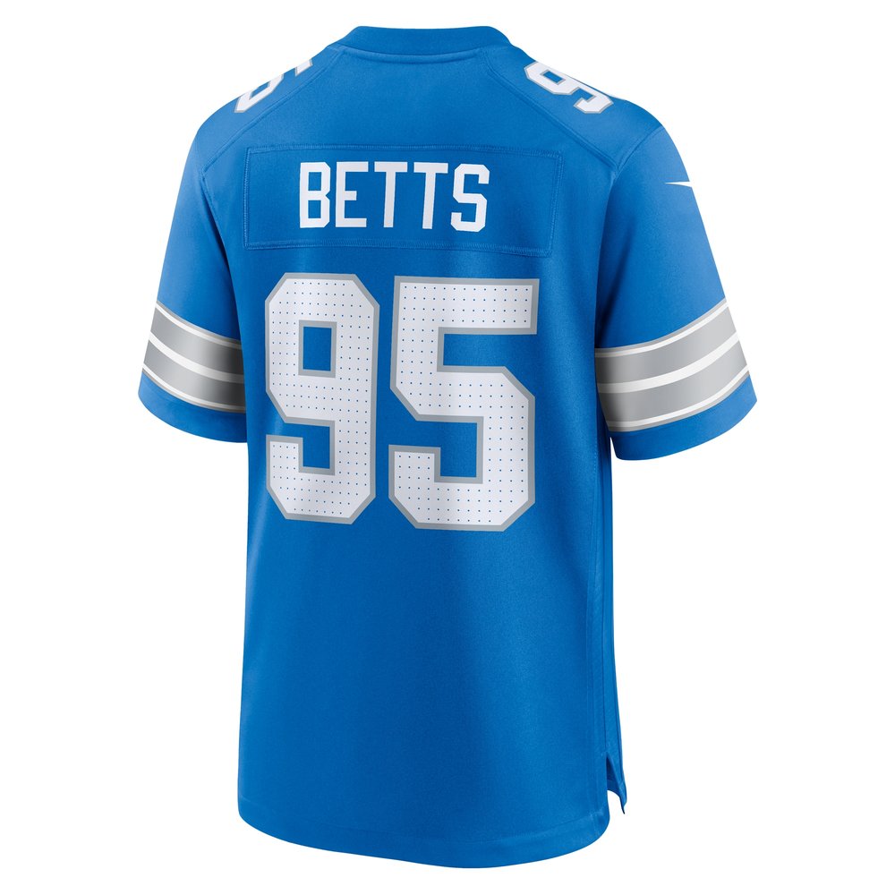 Men's Detroit Lions Mathieu Betts Blue Game Jersey 3