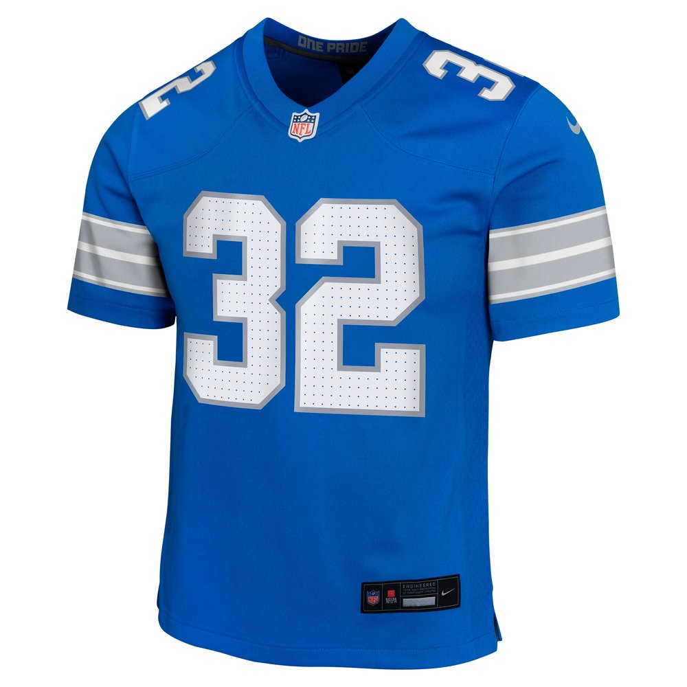 Youth Detroit Lions #32 Brian Branch Blue Team Player Game Jersey 2
