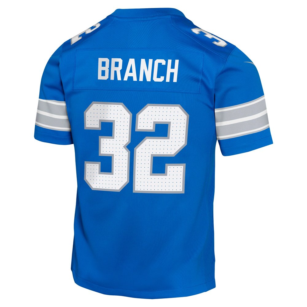 Youth Detroit Lions #32 Brian Branch Blue Team Player Game Jersey 3