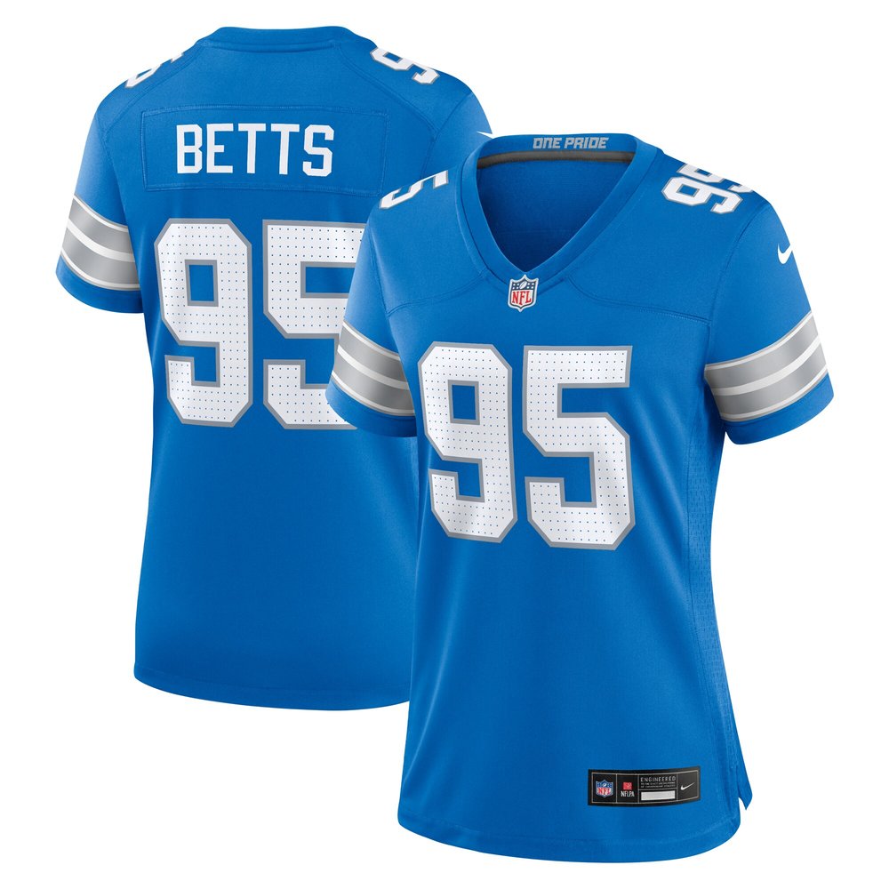 Women's Detroit Lions Mathieu Betts Blue Game Jersey 1