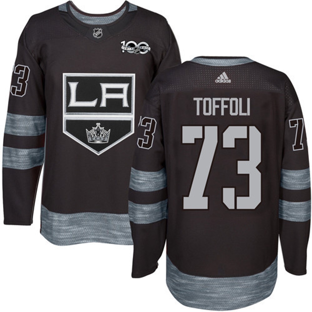 Kings #73 Tyler Toffoli Black 1917-2017 100th Anniversary Stitched NHL Jersey 1