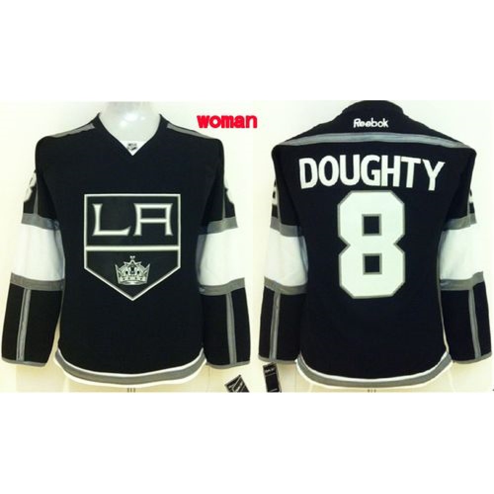 Kings #8 Drew Doughty Black Home Women's Stitched NHL Jersey 1