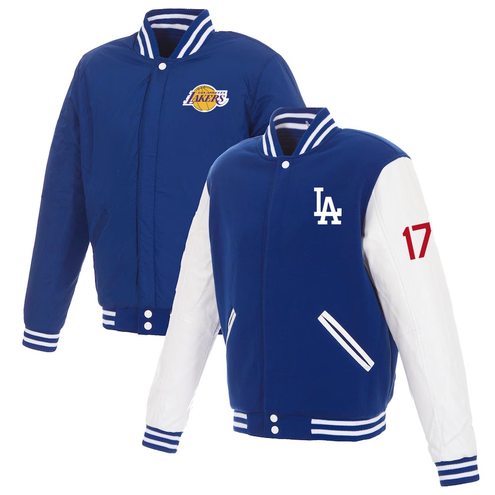 Los Angeles Dodgers & Los Angeles Lakers Reversible Jacket 1