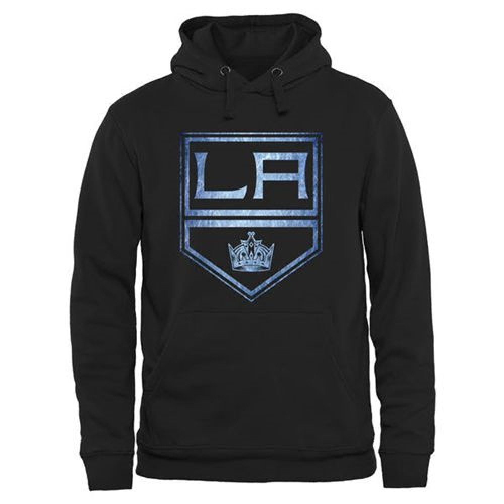 Los Angeles Kings Rinkside Pond Hockey Pullover Hoodie Black 1
